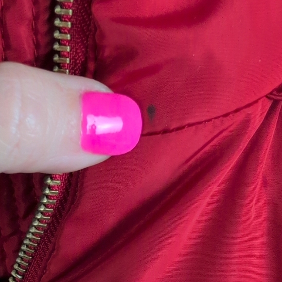 Michael Kors Red Quilted Hooded Vest - Picture 8 of 16